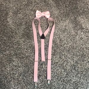 Suspenders and bow tie